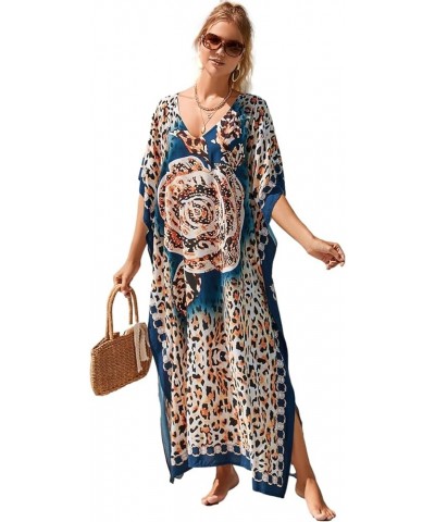 Women Over Sized Caftans Turkish Caftan Ethnic Print Plus Size Muslim Kaftans A16 $13.95 Swimsuits