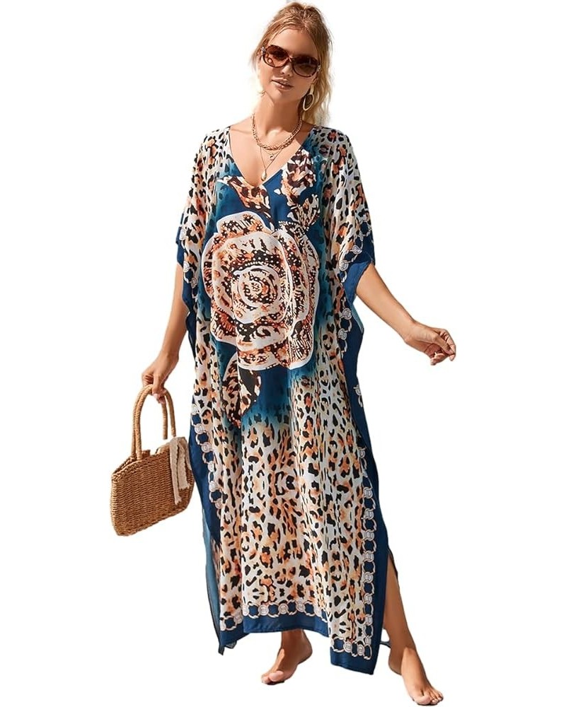 Women Over Sized Caftans Turkish Caftan Ethnic Print Plus Size Muslim Kaftans A16 $13.95 Swimsuits