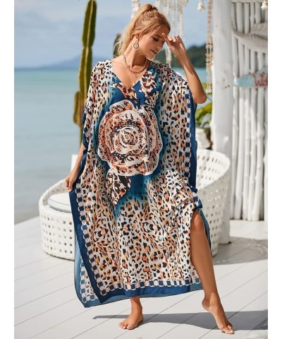 Women Over Sized Caftans Turkish Caftan Ethnic Print Plus Size Muslim Kaftans A16 $13.95 Swimsuits