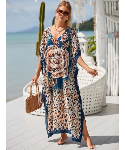 Women Over Sized Caftans Turkish Caftan Ethnic Print Plus Size Muslim Kaftans A16 $13.95 Swimsuits