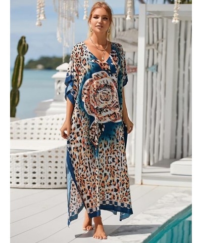 Women Over Sized Caftans Turkish Caftan Ethnic Print Plus Size Muslim Kaftans A16 $13.95 Swimsuits