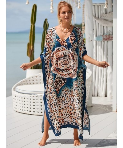 Women Over Sized Caftans Turkish Caftan Ethnic Print Plus Size Muslim Kaftans A16 $13.95 Swimsuits