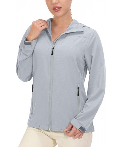 Women's Sun Protection Hoodie Jackets Long Sleeve UPF50+ Shirts Hiking Travel Camp Air Holes Full Zip Light Gray X-Large $23....