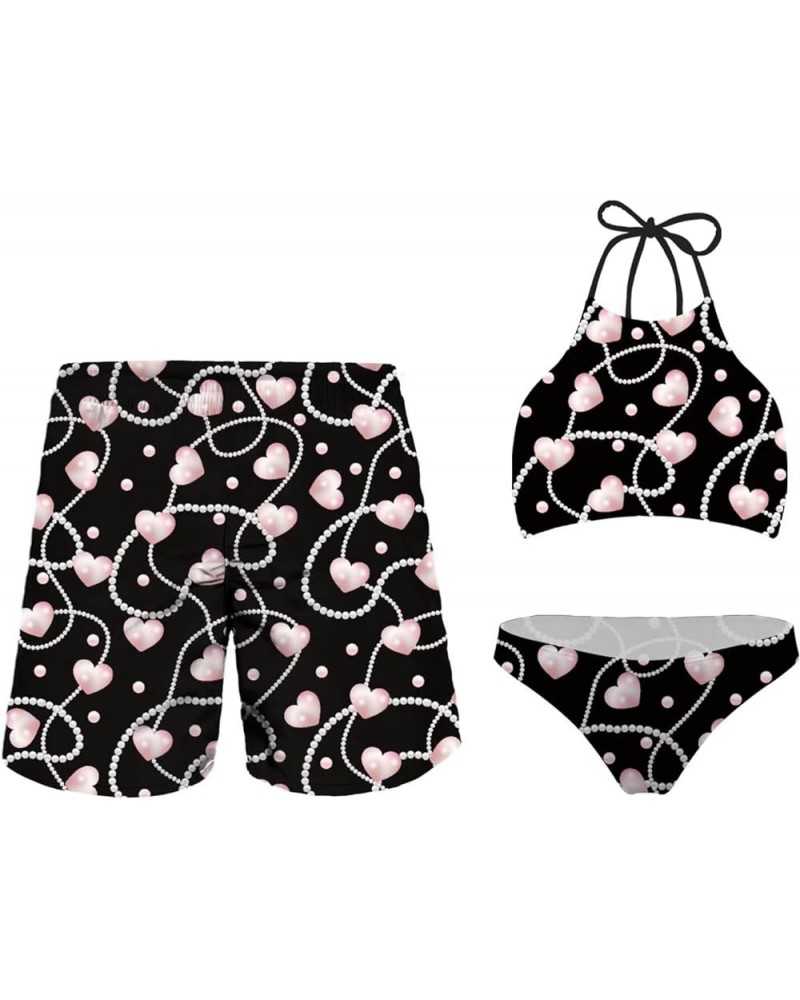 Couple Matching Swimsuit for Women and Mens Summer Beachwear Bathing Suit Men Valentine's Day-10 $13.74 Others