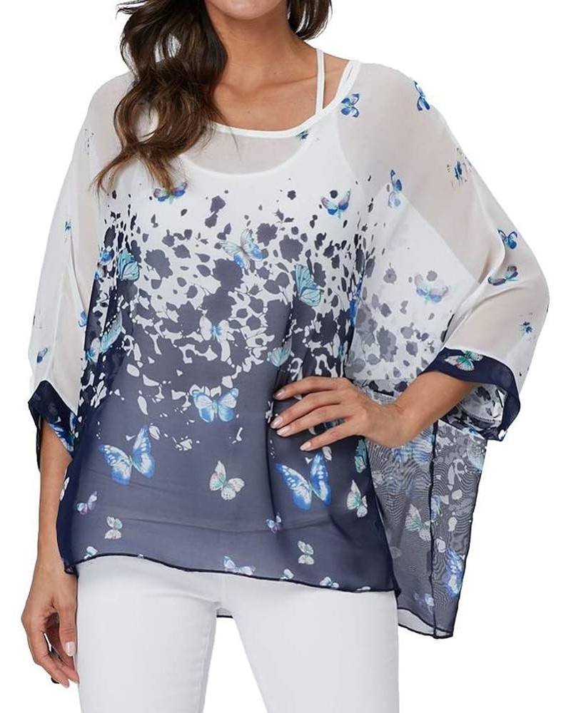 Women Chiffon Blouse Floral Batwing Sleeve Beach Cover Up Loose Tunic Shirt Tops¡­ 4348 $10.08 Swimsuits