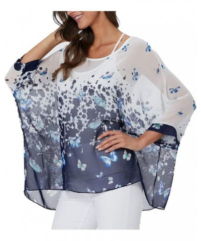 Women Chiffon Blouse Floral Batwing Sleeve Beach Cover Up Loose Tunic Shirt Tops¡­ 4348 $10.08 Swimsuits