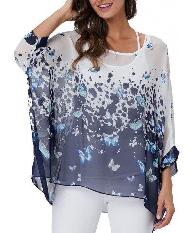 Women Chiffon Blouse Floral Batwing Sleeve Beach Cover Up Loose Tunic Shirt Tops¡­ 4348 $10.08 Swimsuits