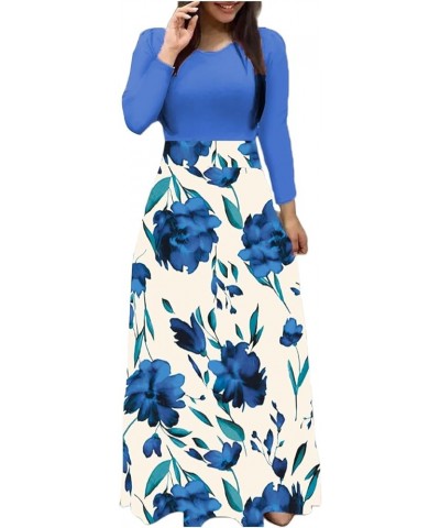 Women's Maxi Dresses Floral Vintage Elegant Long Dress Tunic Waisted Sundress Winter Casual Slim Fit Midi Dress C-15 $8.24 Dr...