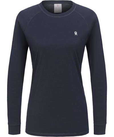 Women's Wool Base Layer,Lightweight Thermal Underwear Tops Winter Long Sleeve Shirts, Quick Dry Wicking Tops Navy Blue $16.19...