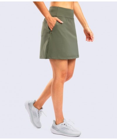 Golf Skorts Skirts for Women with Zipper Pockets High Waisted Tennis Skirt Athletic Skort for Women Running Workout Sage $17....