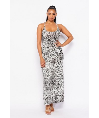 Womens Fashion Print & Solid Side Pockets Open Back Sexy T Straps Sleeveless Tube Top Maxi Dress An $11.04 Dresses