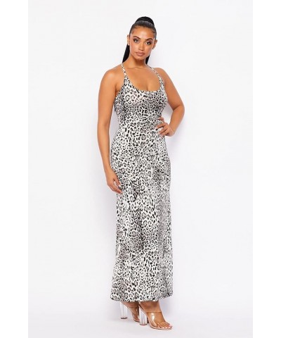 Womens Fashion Print & Solid Side Pockets Open Back Sexy T Straps Sleeveless Tube Top Maxi Dress An $11.04 Dresses