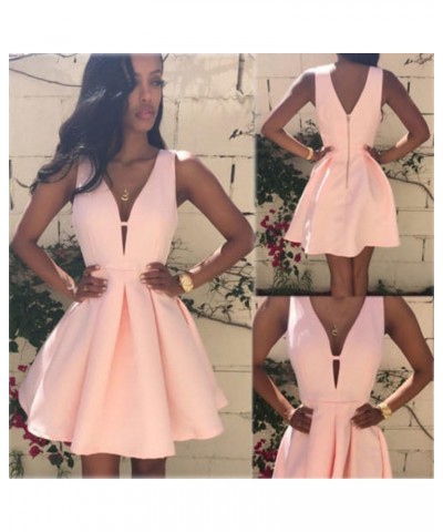 V-Neck Sexy Mini Homecoming Dresses Short Formal Prom Party Gowns for Women Gold $30.75 Dresses