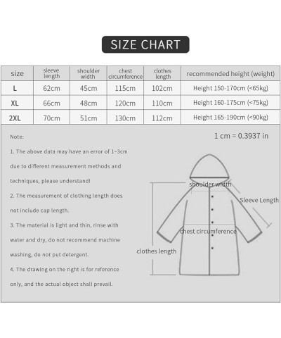 Long Raincoat Waterproof Rain Jacket with Hood Women Poncho Coat with for Hiking Cycling (Color : A-09, Size : XX-Large) X-La...