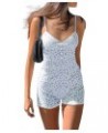 Women Y2k Floral Print Sleeveless Rompers Bodycon One Piece Bodysuit Pajama Shorts Jumpsuit Playsuit A-blue $9.35 Rompers