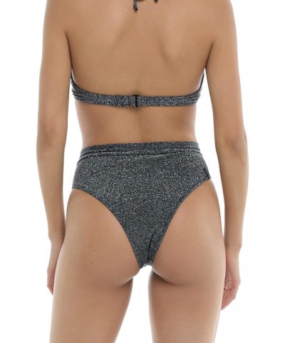 Women's Standard Marlee High Waist Bikini Bottom Swimsuit Stardust Sparkle $13.52 Swimsuits