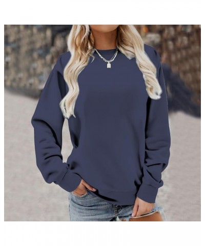 Womens Casual Long Sleeve Sweatshirt Crewneck Cute Pullover Relaxed Fit Tops Fall Fashion 2023 Oversized Tunic Blouses Cleara...