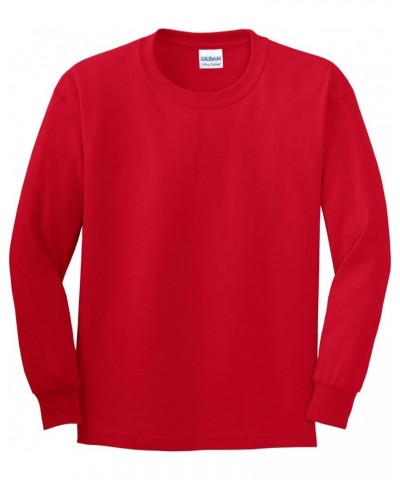 G240B Youth 6 Oz. Ultra Cotton™ Long-Sleeve T-Shirt - Red - Xl $10.56 T-Shirts