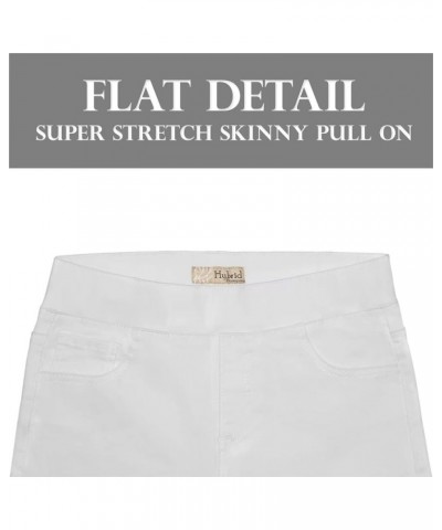 Women's Stretchy Slim Fit Skinny Leg Pull On Jean with Long Short Inseam White $17.99 Shorts