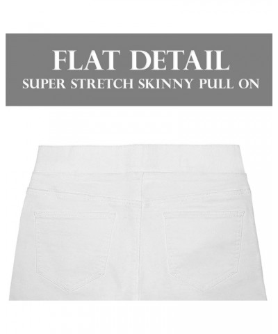 Women's Stretchy Slim Fit Skinny Leg Pull On Jean with Long Short Inseam White $17.99 Shorts