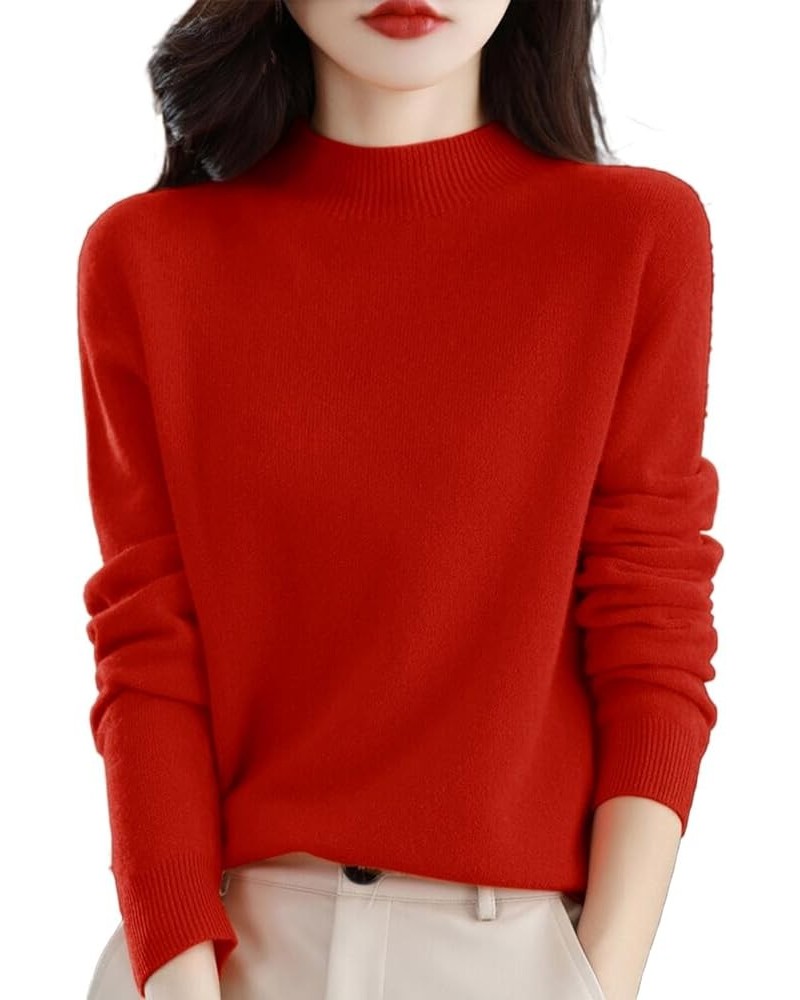 Cashmere Sweaters for Women,100% Cashmere Long Sleeve Crew Neck Lightweight Soft Knitted Pullover Knitted Jumpers 1-wine $10....