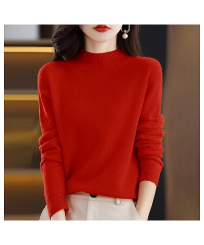 Cashmere Sweaters for Women,100% Cashmere Long Sleeve Crew Neck Lightweight Soft Knitted Pullover Knitted Jumpers 1-wine $10....