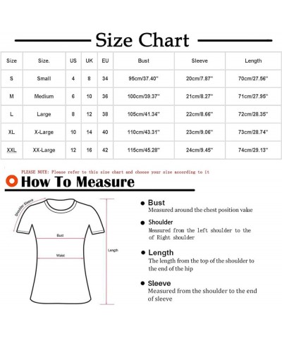 Womens Tops Hide Belly Tunic 2023 Summer Short Sleeve T Shirts Cute Flowy Henley Tshirt Casual Dressy Blouses For Leggings B-...