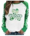 Women St. Patrick Day Sweatshirt Funny Letter Print Hoodies Long Sleeve Casual Shamrock Lucky Sweatshirts G22 Green $19.01 Ho...