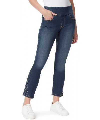 Women's Amanda Pull on High Rise Ankle Caraway - Rhinestuds $15.26 Jeans