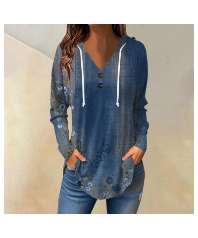 Womens Long Sleeve Tops Casual Loose Going Out Shirts Classic Basic Tees Trendy Ladies Crew Neck Blouses Pullover 5-royal Blu...