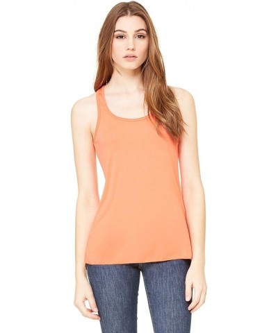 Bella Canvas Women's Flowy Racer Back Light Tank Top Coral $8.36 Tanks