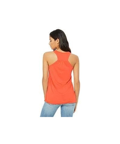 Bella Canvas Women's Flowy Racer Back Light Tank Top Coral $8.36 Tanks