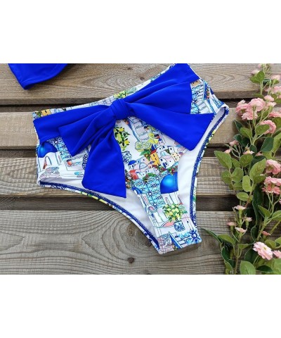 Women High Waisted Swimsuit Flounce Straps Bikini Bathing Suit Print 3 $18.59 Swimsuits