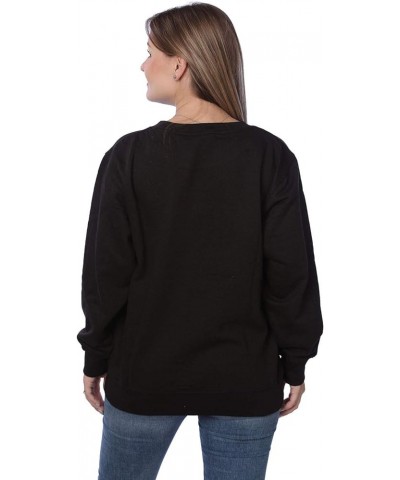 Women's Plus Size Active Fleece Pullover Sweatshirt Solid Black $8.66 Activewear