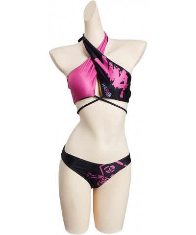 Anime Bathing Suit Womens Cosplay Swimsuit Anime Cover Up Bikini Pink $12.50 Swimsuits