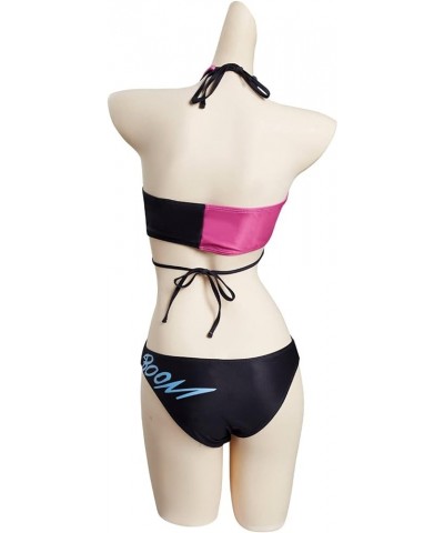 Anime Bathing Suit Womens Cosplay Swimsuit Anime Cover Up Bikini Pink $12.50 Swimsuits