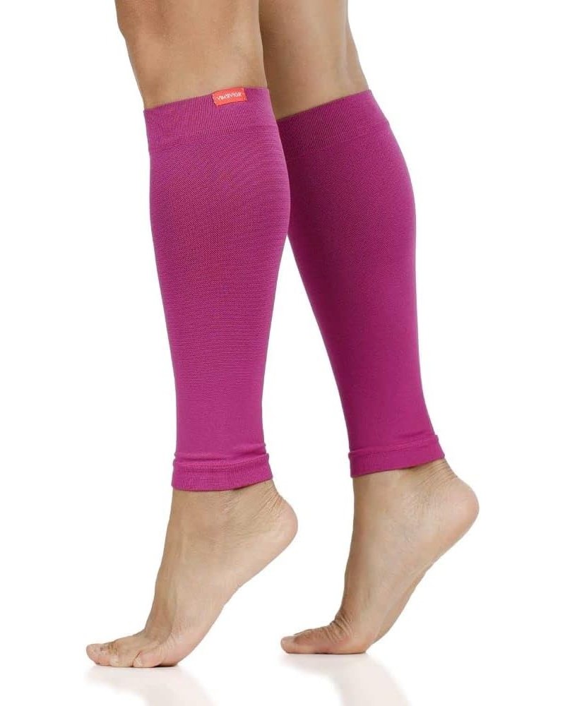 VIM & VIGR Nylon 15-20 mmHg Graduated Compression Leg Sleeves (Black Solid, Unisex 1) Orchid 1 $21.83 Activewear