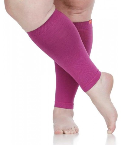 VIM & VIGR Nylon 15-20 mmHg Graduated Compression Leg Sleeves (Black Solid, Unisex 1) Orchid 1 $21.83 Activewear