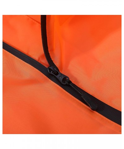 Rain Poncho Jacket Coat Hooded Zipper Style for Women/Men/Adult with Pocket Orange $11.59 Coats