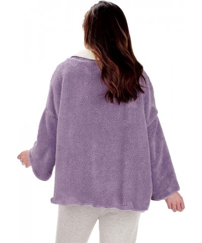 Womens Bed Jacket with Pockets, Fleece Bed Jackets for Women Purple, White $23.09 Jackets