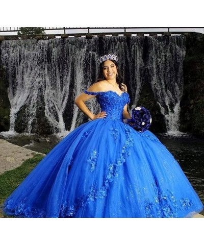 Elegant Spaghetti Straps Tulle Quinceanera Dresses Ball Gown Puffy Long Lace Appliques Prom Dress for Women Y86 Wisteria $42....