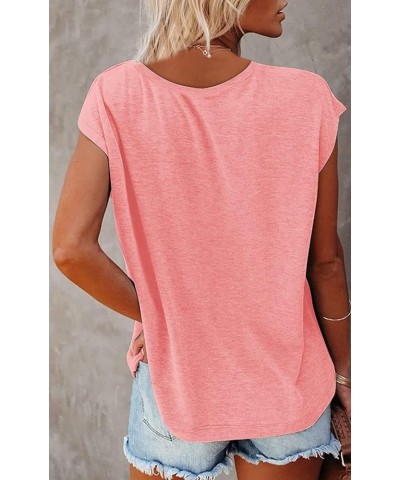 Womens Leopard Print Cute Tshirts Fashion Knotted Blouse Off-Shoulder Short Sleeve Top 2-pink $14.40 Blouses