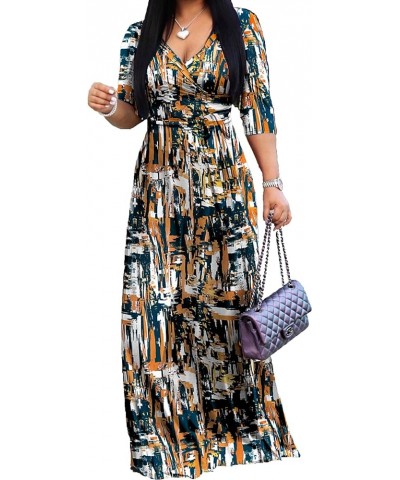 Maxi Dress for Women Casual Sundress V-Neck 3/4 Sleeve Plus Size 00 Floral-6 2001 $19.79 Dresses