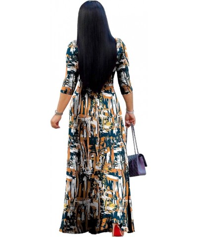 Maxi Dress for Women Casual Sundress V-Neck 3/4 Sleeve Plus Size 00 Floral-6 2001 $19.79 Dresses