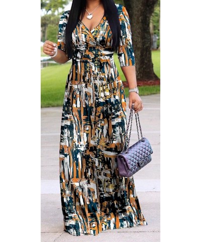 Maxi Dress for Women Casual Sundress V-Neck 3/4 Sleeve Plus Size 00 Floral-6 2001 $19.79 Dresses