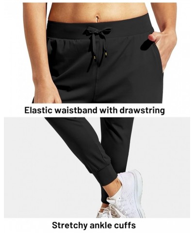 Women's Joggers Pants 3 Pockets Lightweight Running Athletic Sweatpants Tapered Casual Pants for Workout Lounge Travel Black ...