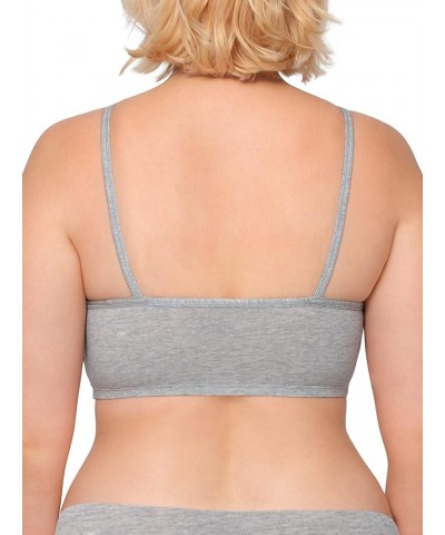 Women's Spaghetti Strap Cotton Pull Over 3 Pack Sports Bra in Fashion Colors 3 Lilac Whisper/White/Grey Heather $5.83 Lingerie