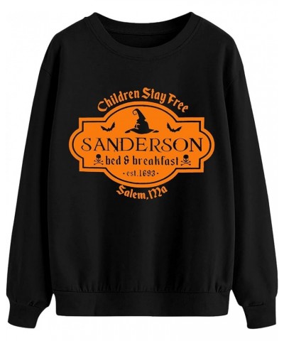 Halloween Squad Sweatshirt Womens Hocus Pocus Long Sleeve Shirts Sanderson Sisters Pullover Tops Blouse Black-3 $15.13 Hoodie...