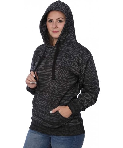 Women's Plus Size Active Fleece Pullover Hooded Sweatshirt Black Space Dye $10.25 Hoodies & Sweatshirts