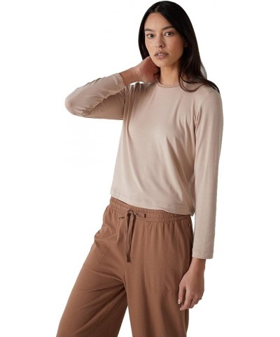 Women's Pacifica Long Sleeve Cotton Shirt Nude $16.43 T-Shirts